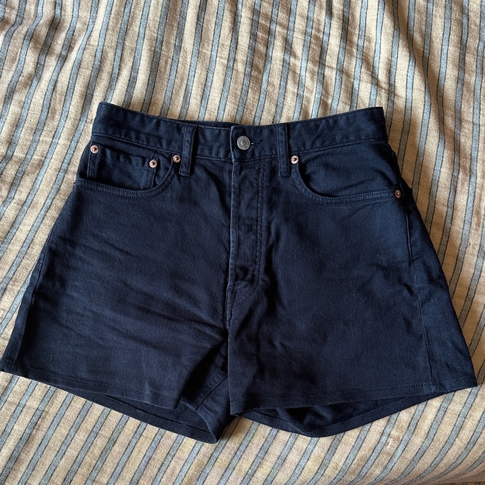 Buck Mason Black Denim Shorts